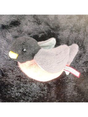 Douglas Melody American Robin Plush Toy 6" Black Head Grey Wings Rosy Red Chest